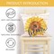 Sweet Summer Sunflower Bloom Decorative Throw Pillow Cover 20 x 20 Set of 4, Hello Sunshine Yellow Flower Porch Outdoor Home Decor, Sun Sunny Seasonal Farmhouse Couch Cushion Case